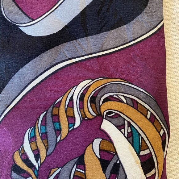 Pierre Cardin Vintage Paris Silk Abstract Mens Tie - Picture 5 of 5
